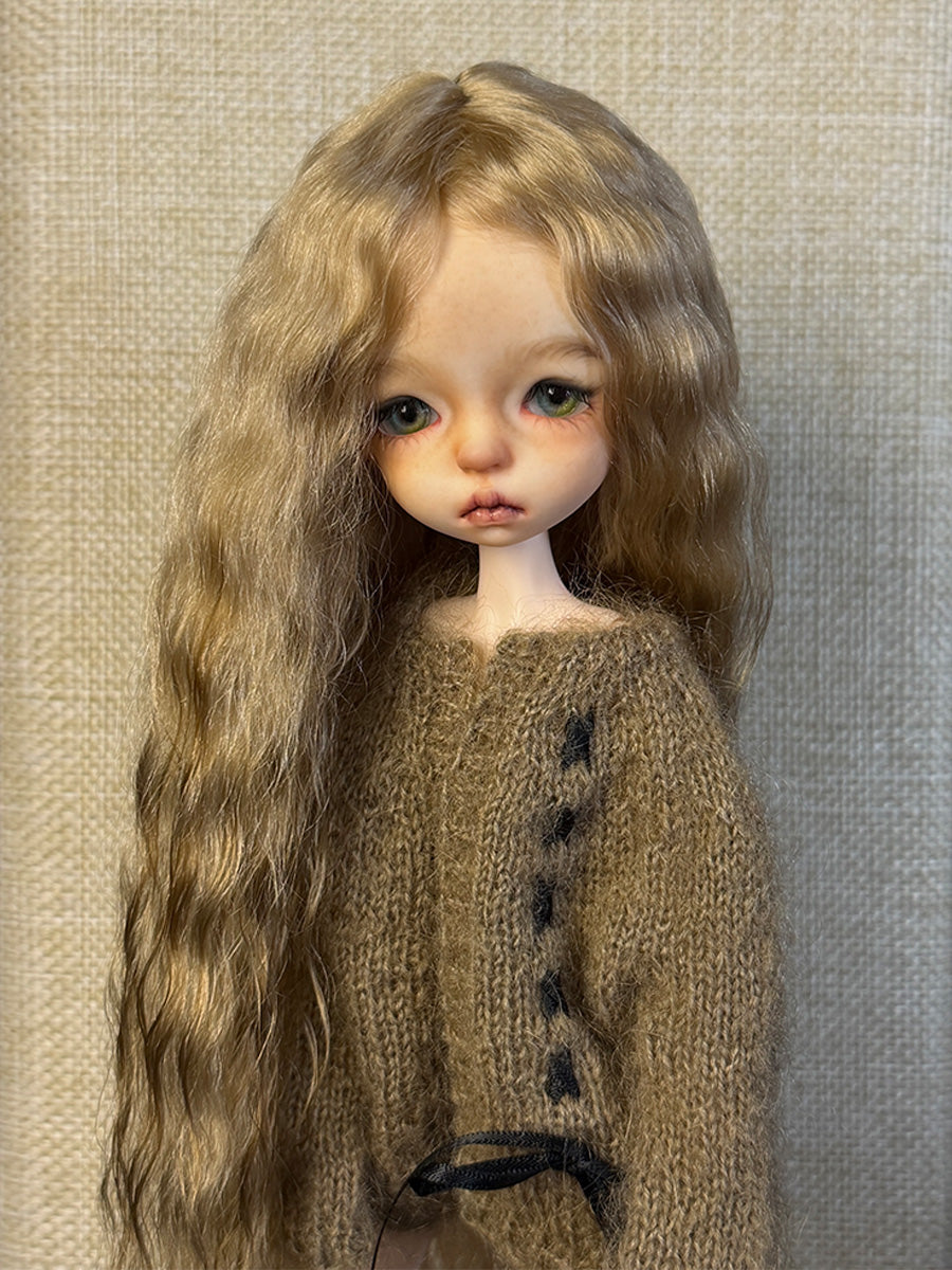 Natural Wavy Long 1/6 BJD Mohair Wig - Handmade Doll Hair - ToastDoll