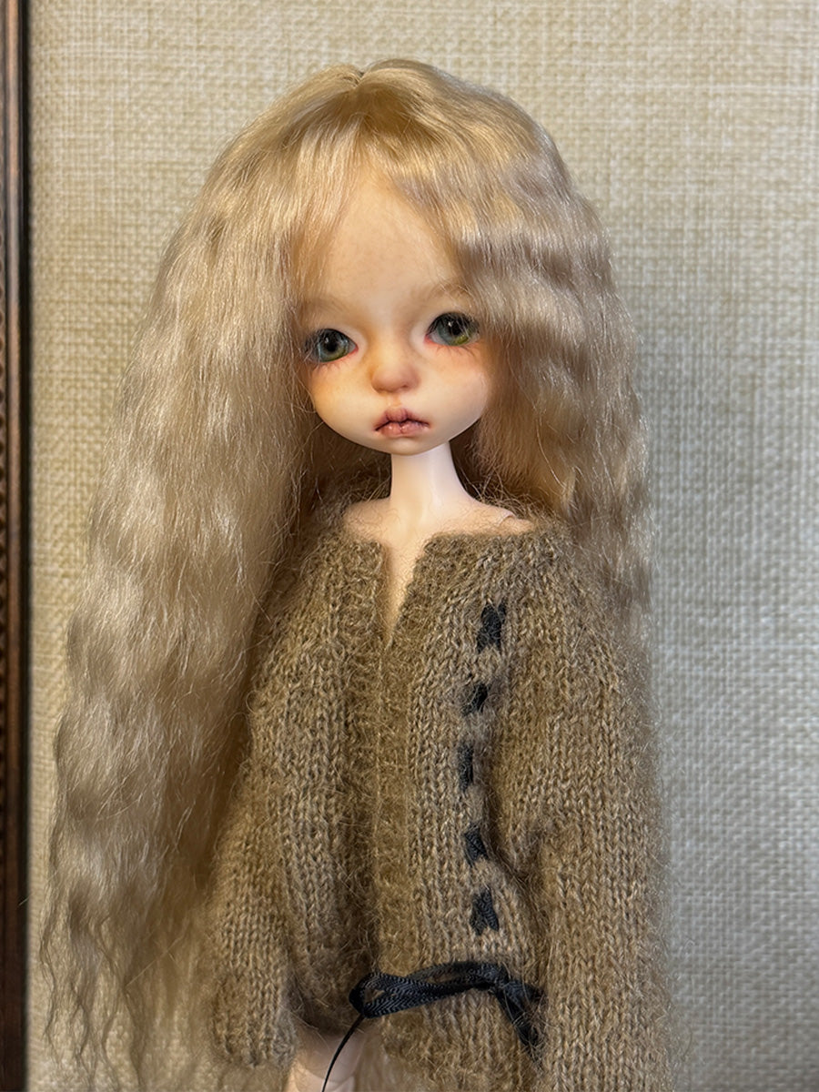 Natural Wavy Long 1/6 BJD Mohair Wig - Handmade Doll Hair - ToastDoll