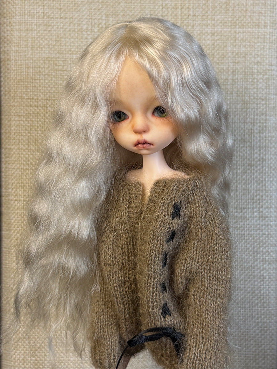 Natural Wavy Long 1/6 BJD Mohair Wig - Handmade Doll Hair - ToastDoll