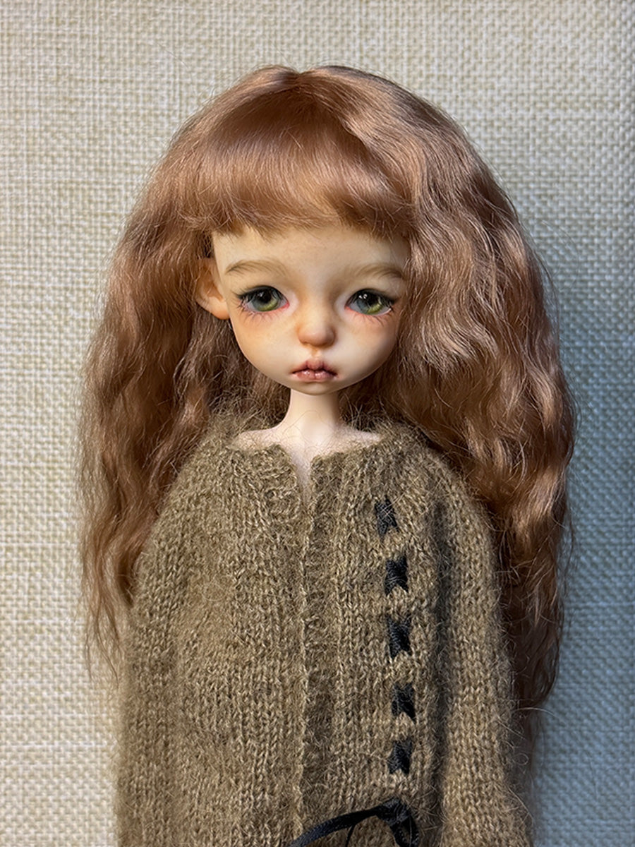 Multicolor Wavy 1/6 BJD Mohair Wig - Handmade Doll Hair - ToastDoll