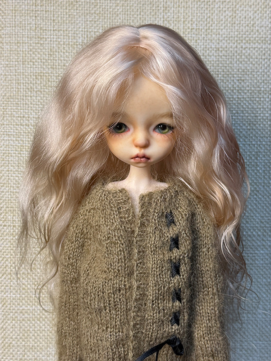 Multicolor Wavy 1/6 BJD Mohair Wig - Handmade Doll Hair - ToastDoll