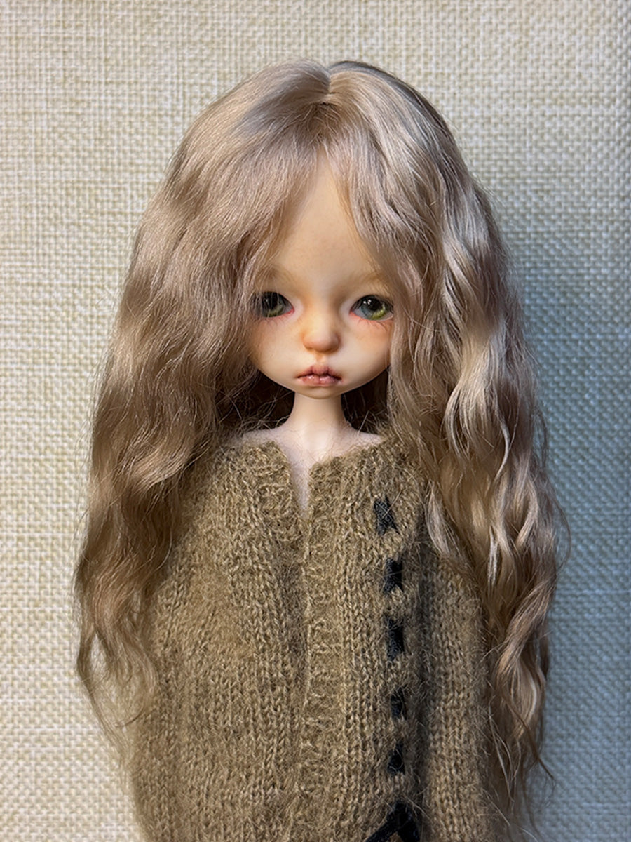 Multicolor Wavy 1/6 BJD Mohair Wig - Handmade Doll Hair - ToastDoll