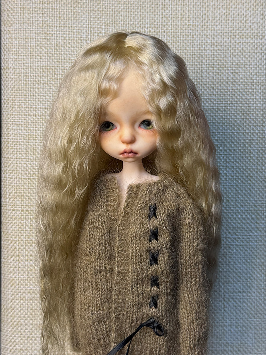 Multicolor Wavy 1/6 BJD Mohair Wig - Handmade Doll Hair - ToastDoll