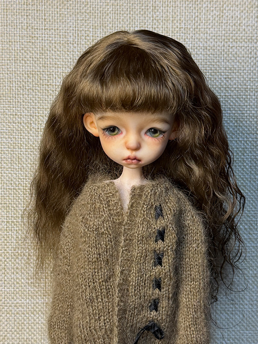 Multicolor Wavy 1/6 BJD Mohair Wig - Handmade Doll Hair - ToastDoll