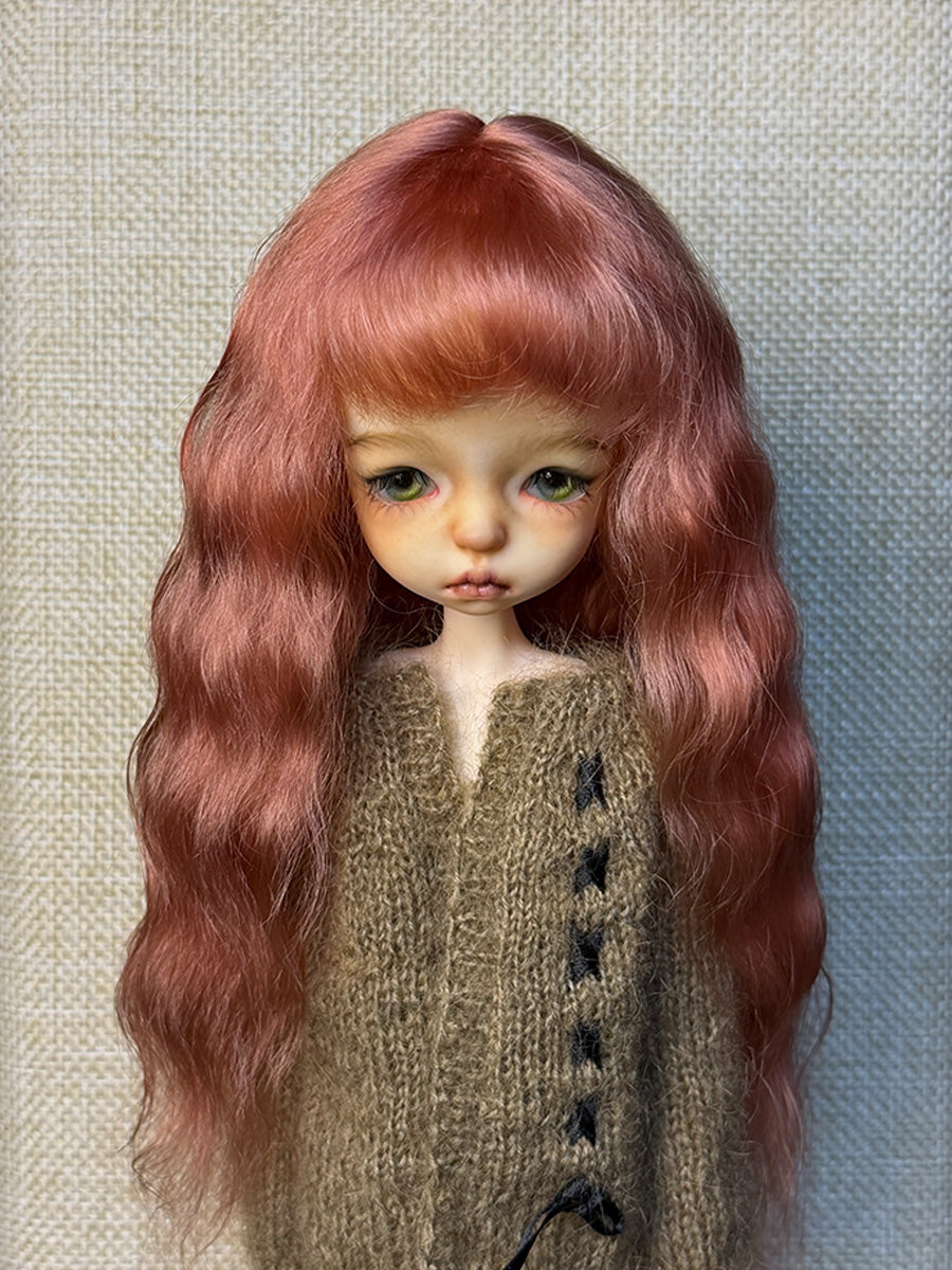 Multicolor Wavy 1/6 BJD Mohair Wig - Handmade Doll Hair - ToastDoll