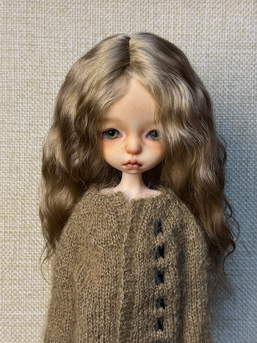 Multicolor Wavy 1/6 BJD Mohair Wig - Handmade Doll Hair - ToastDoll