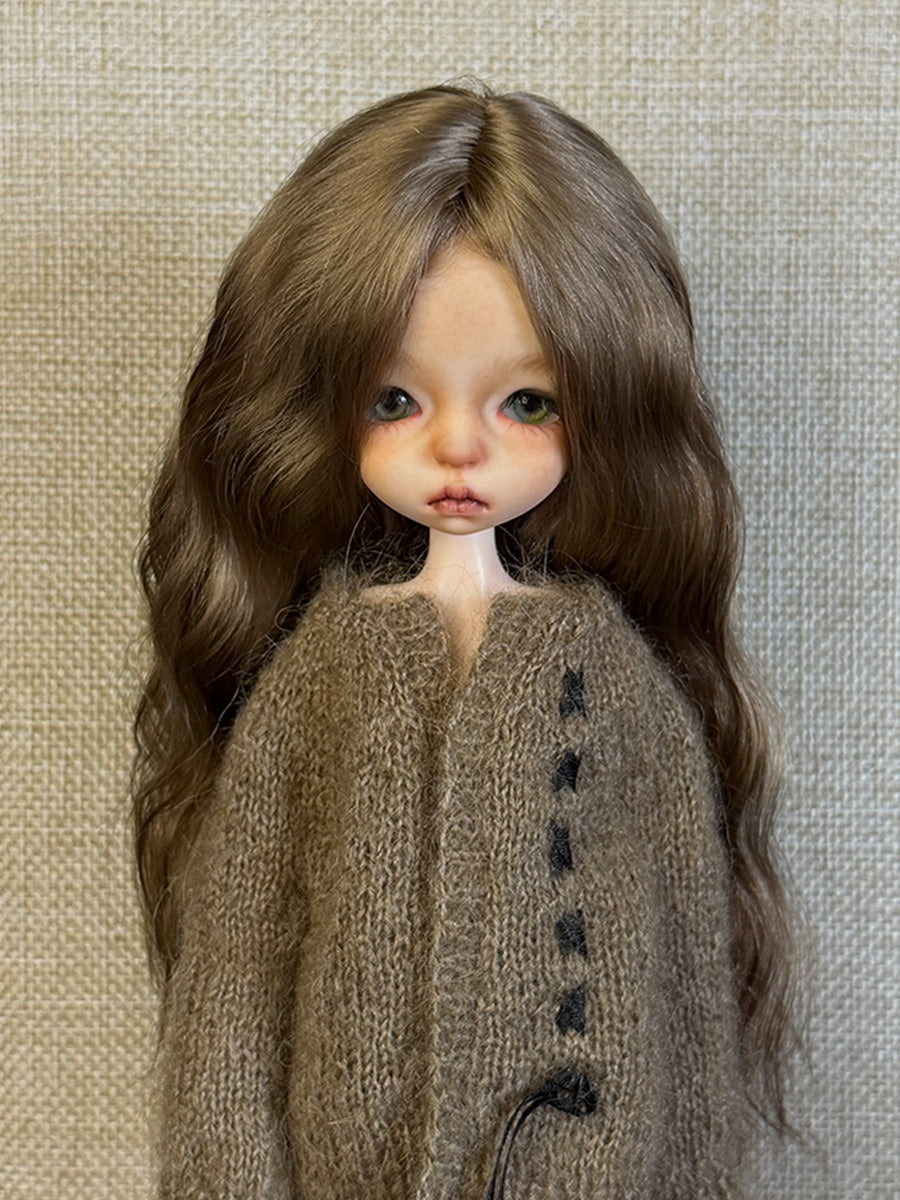 Multicolor Wavy 1/6 BJD Mohair Wig - Handmade Doll Hair - ToastDoll