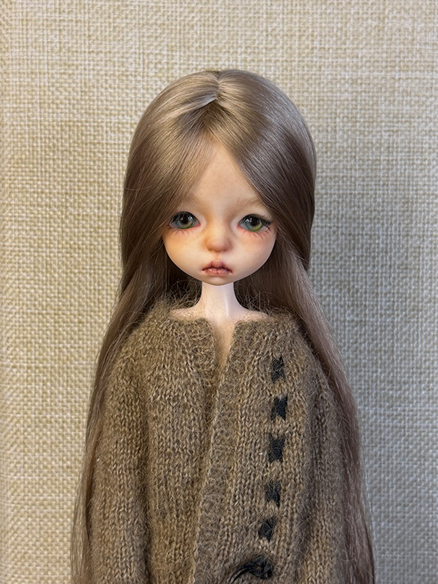 Long Straight 1/6 BJD Mohair Wig - Handmade Doll Hair - ToastDoll