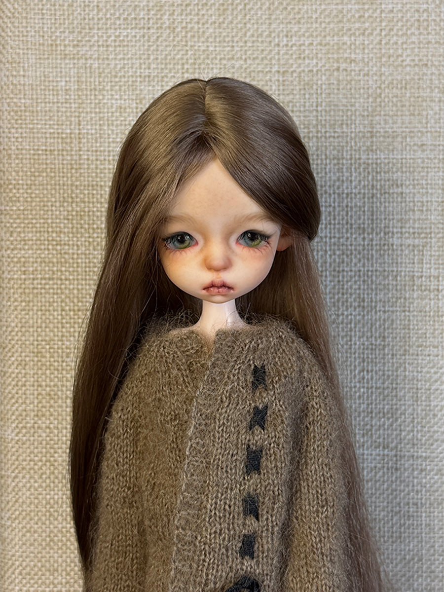 Long Straight 1/6 BJD Mohair Wig - Handmade Doll Hair - ToastDoll