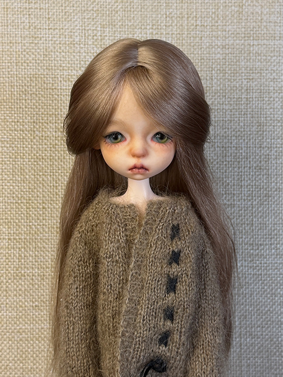 Long Straight 1/6 BJD Mohair Wig - Handmade Doll Hair - ToastDoll