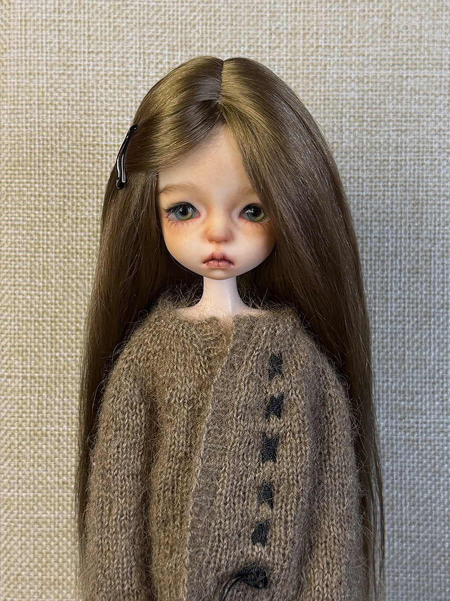 Long Straight 1/6 BJD Mohair Wig - Handmade Doll Hair - ToastDoll