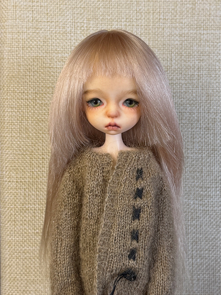 Long Straight 1/6 BJD Mohair Wig - Handmade Doll Hair - ToastDoll