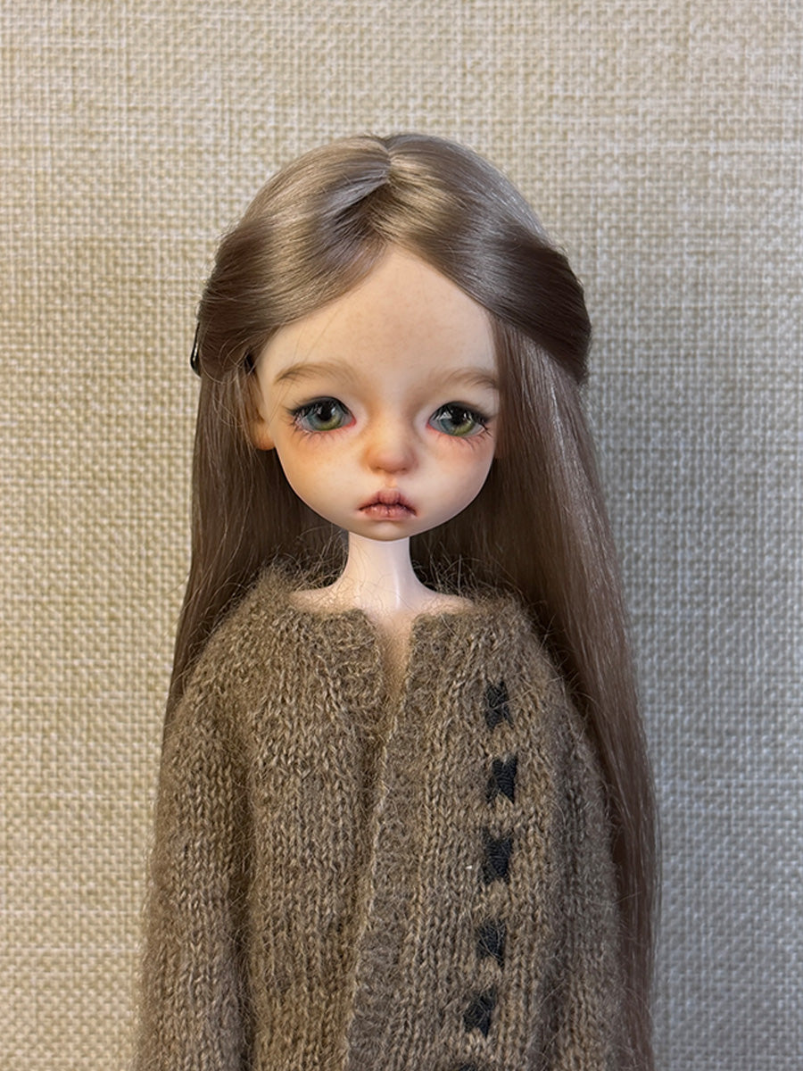 Long Straight 1/6 BJD Mohair Wig - Handmade Doll Hair - ToastDoll