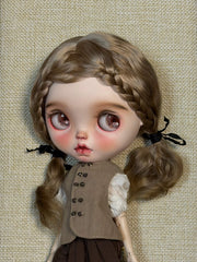 Braid Pigtail Blythe Mohair Wig - Handmade Doll Hair - ToastDoll