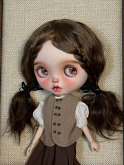 Braid Pigtail Blythe Mohair Wig - Handmade Doll Hair - ToastDoll
