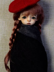 Bangs Double Braided Pigtails 1/6 BJD Wig - Handmade Doll Hair - ToastDoll