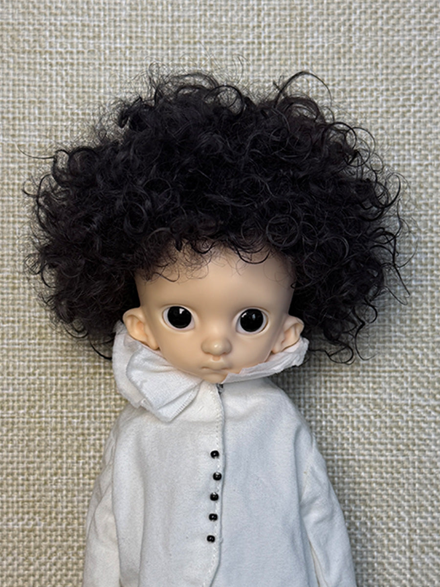 Afro Curly 1/6 BJD Black Mohair Wig | ToastDoll
